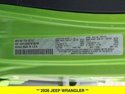 2026 Jeep Wrangler Willys