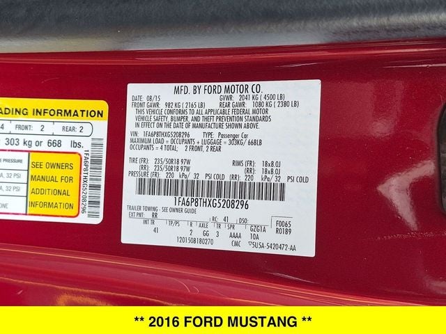 2016 Ford Mustang EcoBoost Premium