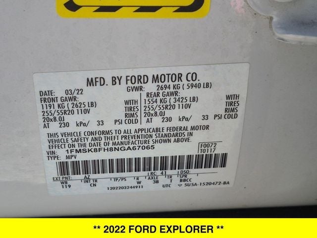 2022 Ford Explorer Limited 4WD