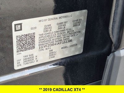 2019 Cadillac XT4 Premium Luxury AWD