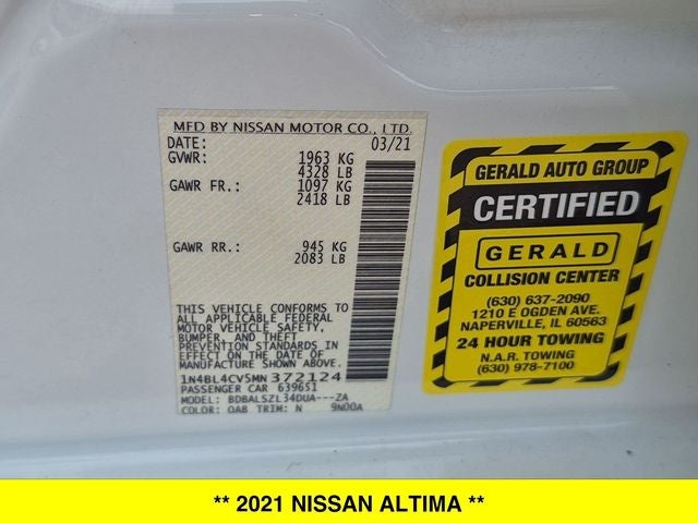 2021 Nissan Altima 2.5 SR