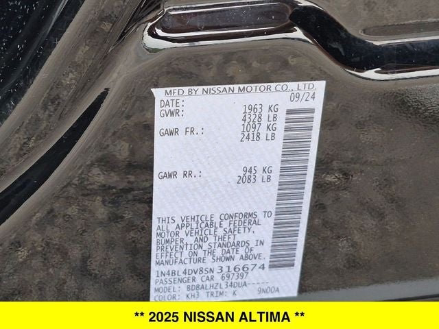 2025 Nissan Altima 2.5 SV