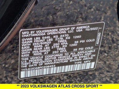 2023 Volkswagen Atlas Cross Sport 2.0T SE w/Technology FWD