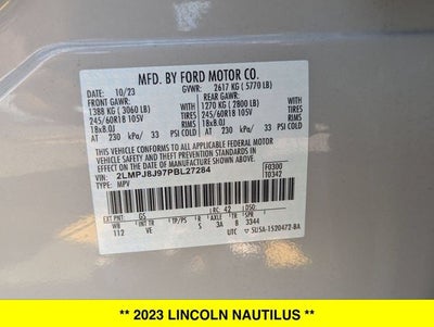 2023 Lincoln Nautilus Standard AWD