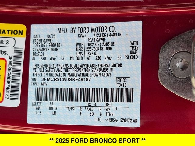 2025 Ford Bronco Sport Outer Banks