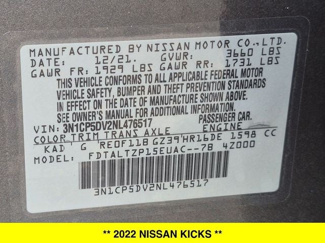 2022 Nissan Kicks SR