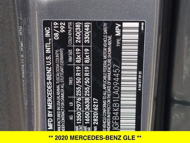 2020 Mercedes-Benz GLE GLE 350 4MATIC®
