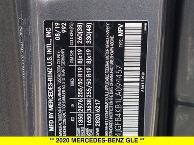 2020 Mercedes-Benz GLE GLE 350 4MATIC®