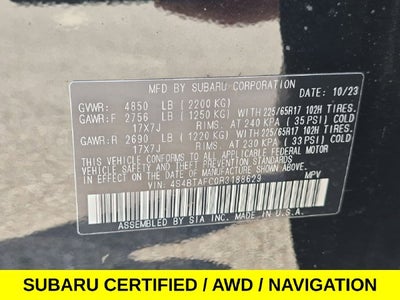 2024 Subaru Outback Premium AWD w/Navi & Moonroof