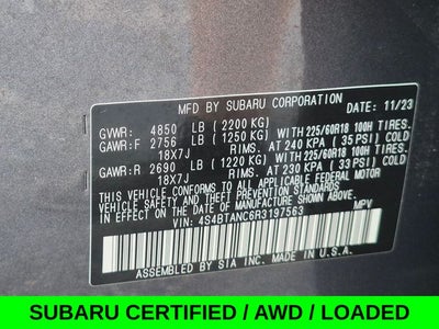 2024 Subaru Outback Limited AWD w/Navi & Leather