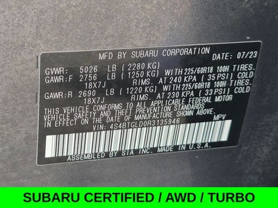 2024 Subaru Outback Onyx Edition XT AWD Turbo w/Blind Spot Monitor