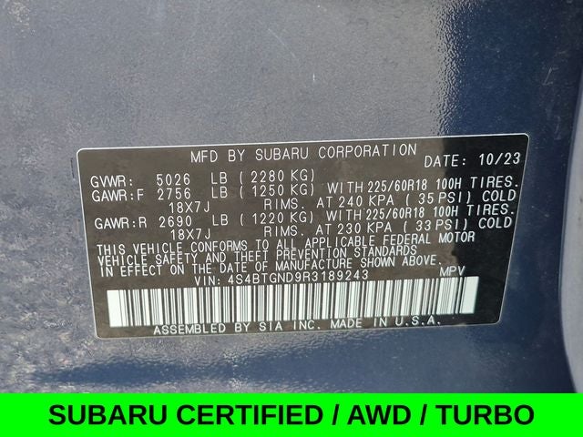 2024 Subaru Outback Limited XT AWD Turbo w/Leather & Navi