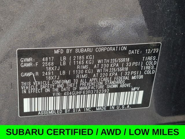 2024 Subaru Crosstrek Sport AWD w/Blind Spot & Moonroof