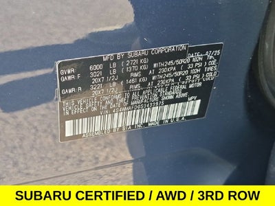 2025 Subaru Ascent Onyx Edition AWD w/3rd Row