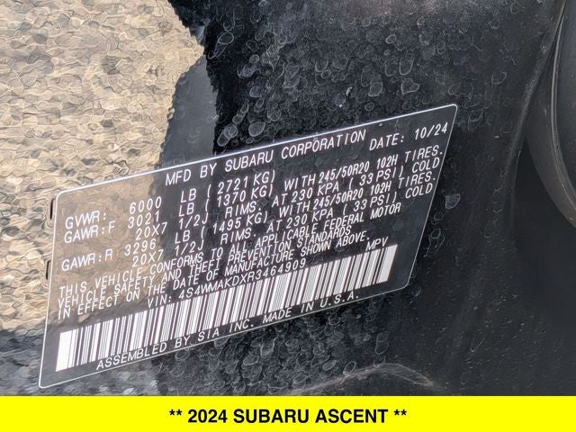 2024 Subaru Ascent Onyx Edition AWD