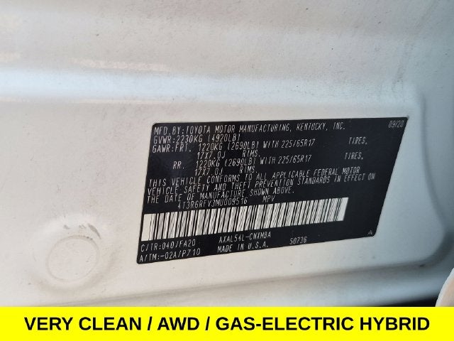 2021 Toyota RAV4 Hybrid XLE AWD w/Leather & Sunroof