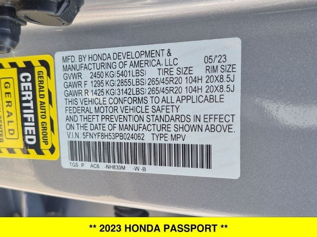 2023 Honda Passport EX-L AWD