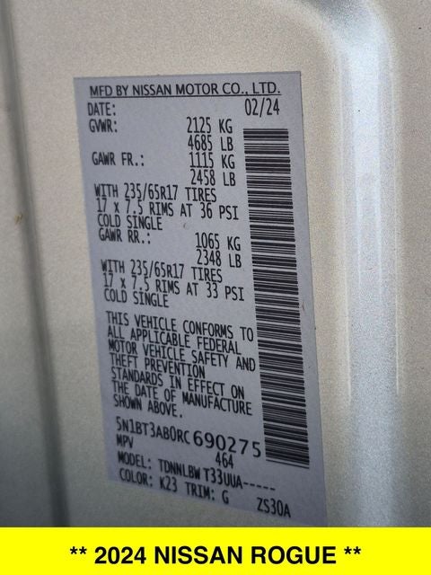 2024 Nissan Rogue S AWD