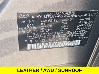 2020 Hyundai Santa Fe SEL w/Bluetooth & Backup Camera