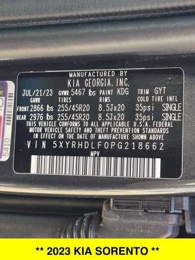 2023 Kia Sorento X-Line EX AWD