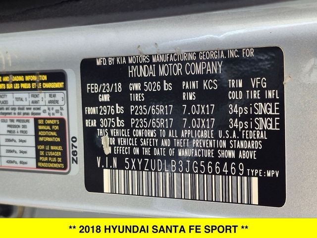 2018 Hyundai Santa Fe Sport 2.4 Base AWD