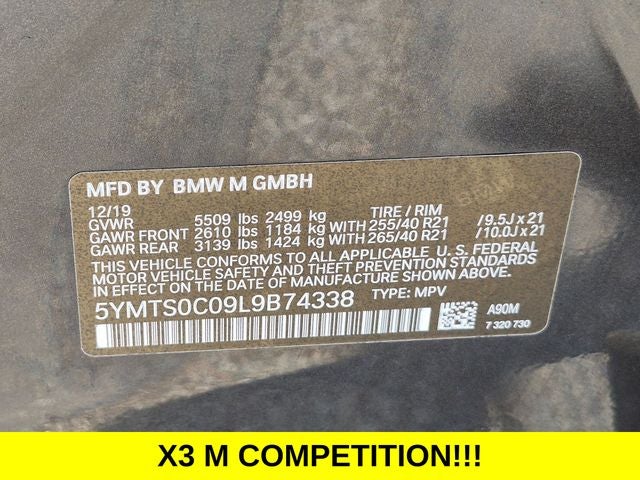 2020 BMW X3 M Competition