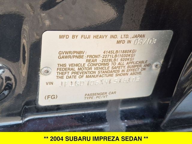 2004 Subaru Impreza WRX STi