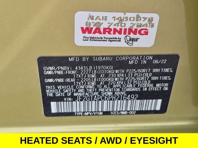 2023 Subaru Crosstrek Premium AWD w/Heated Seats