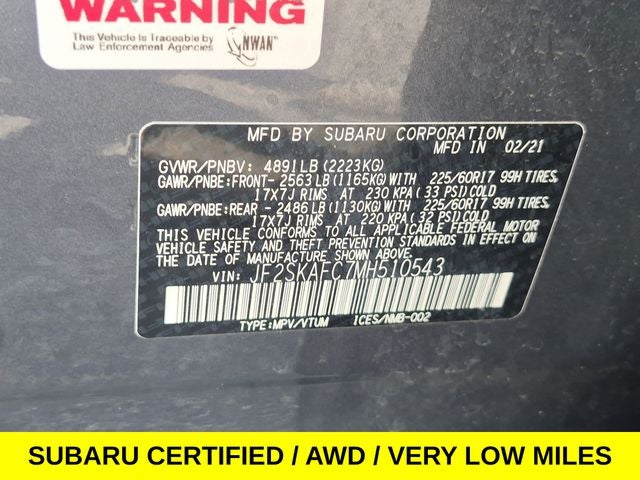 2021 Subaru Forester Premium AWD w/Sunroof & Heated Seats