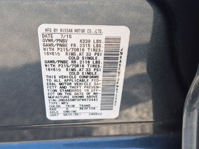 2015 Nissan Rogue Select S