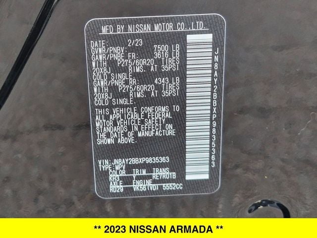 2023 Nissan Armada SL 4WD Midnight Package