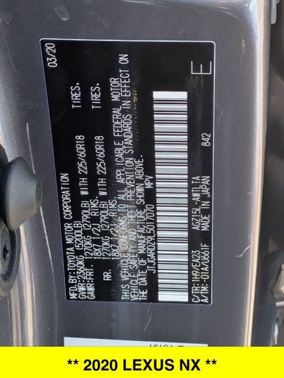 2020 Lexus NX 300 Base AWD