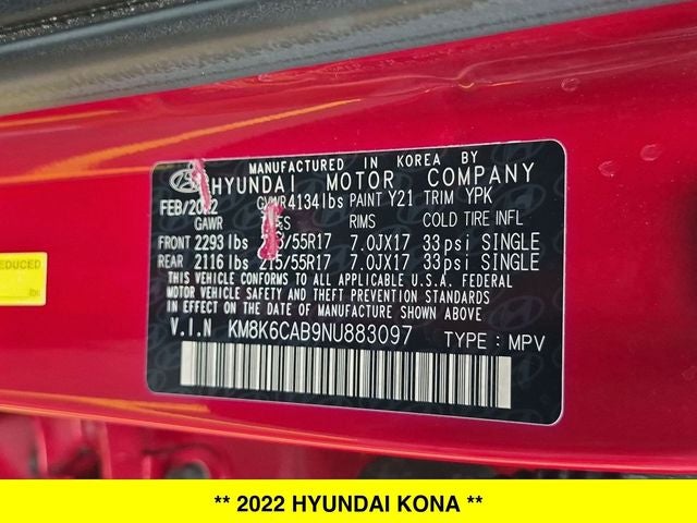 2022 Hyundai Kona SEL AWD
