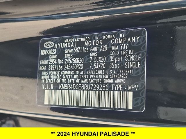 2024 Hyundai Palisade SEL 7 Passenger AWD