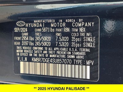 2025 Hyundai Palisade Calligraphy