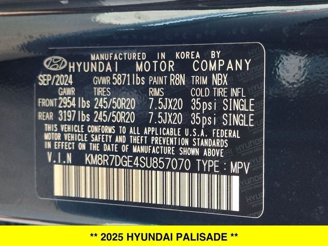 2025 Hyundai Palisade Calligraphy