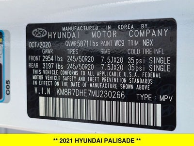 2021 Hyundai Palisade Calligraphy