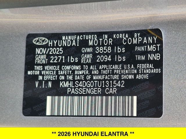 2026 Hyundai Elantra SEL Sport