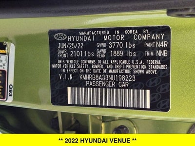 2022 Hyundai Venue SE