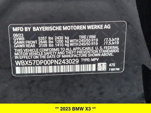 2023 BMW X3 xDrive30i