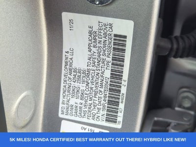 2026 Honda Civic Hybrid Sport