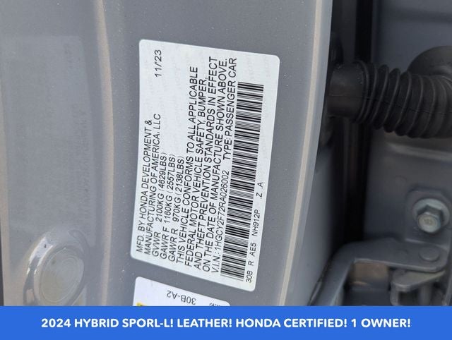 2024 Honda Accord Hybrid Sport-L
