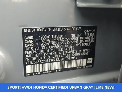 2025 Honda HR-V Sport AWD