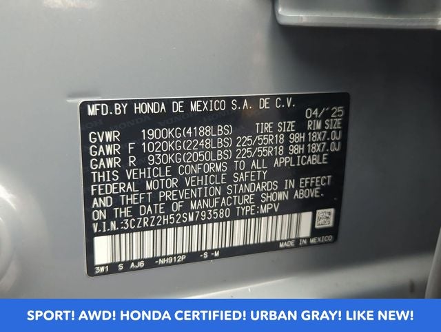 2025 Honda HR-V Sport AWD