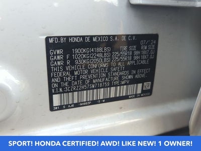 2025 Honda HR-V Sport AWD