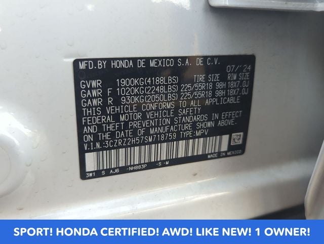 2025 Honda HR-V Sport AWD