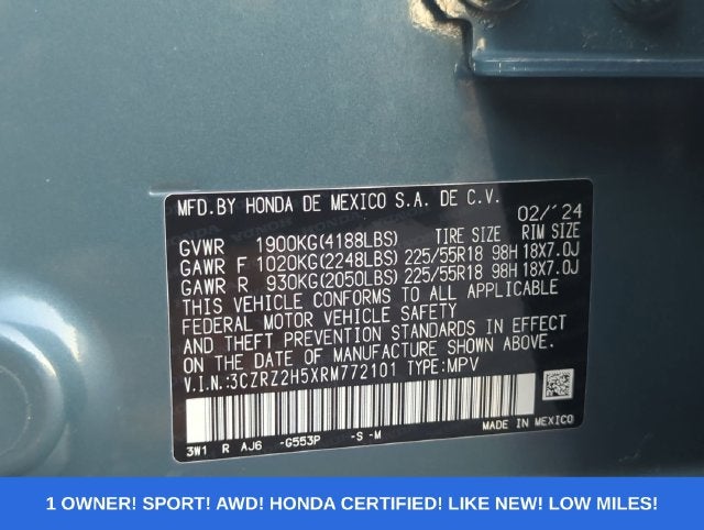 2024 Honda HR-V Sport AWD
