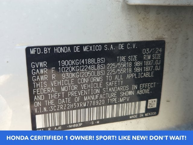 2024 Honda HR-V Sport AWD