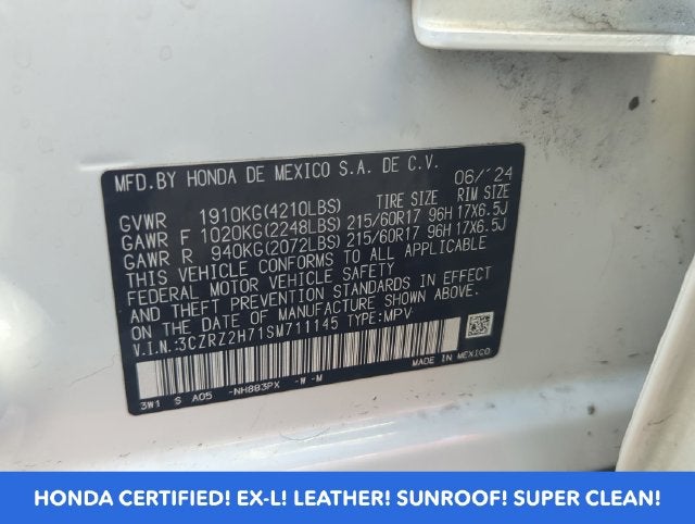 2025 Honda HR-V EX-L AWD