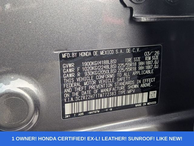 2026 Honda HR-V EX-L